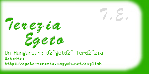 terezia egeto business card